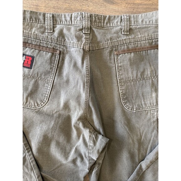 Wrangler Riggs Mens Size 38x32 Workwear Ripstop Green Relaxed Fit Pant 2xknee - Picture 12 of 12